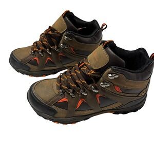 Stone Canyon Hiking Boots Brown Orange Men's 7 Trail Outdoor Work Shoes